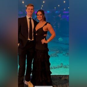 Elegant Black Ruffle Dress